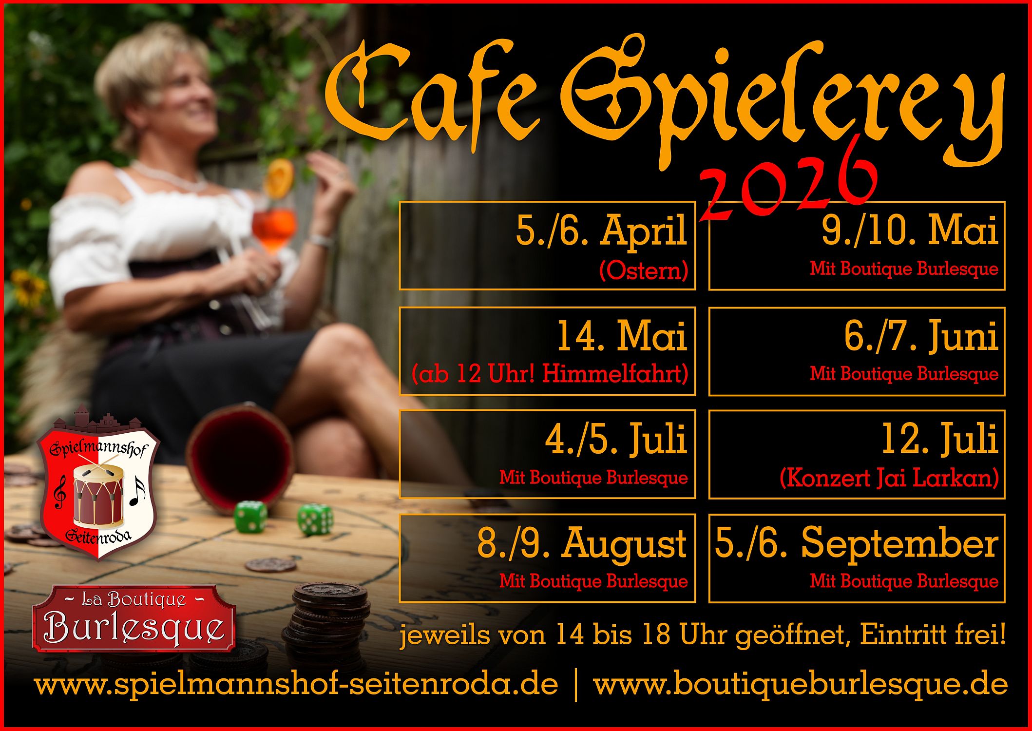Cafe Spielerey mit Boutique Burlesque am 6. und 7. Juni
